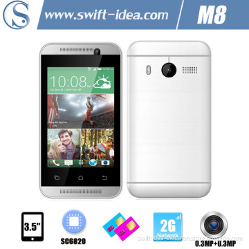 Fashion 3 Colors 3.5 Inch HD Sc6820 Dual SIM GSM Android Smart Mobile Phone (M8)